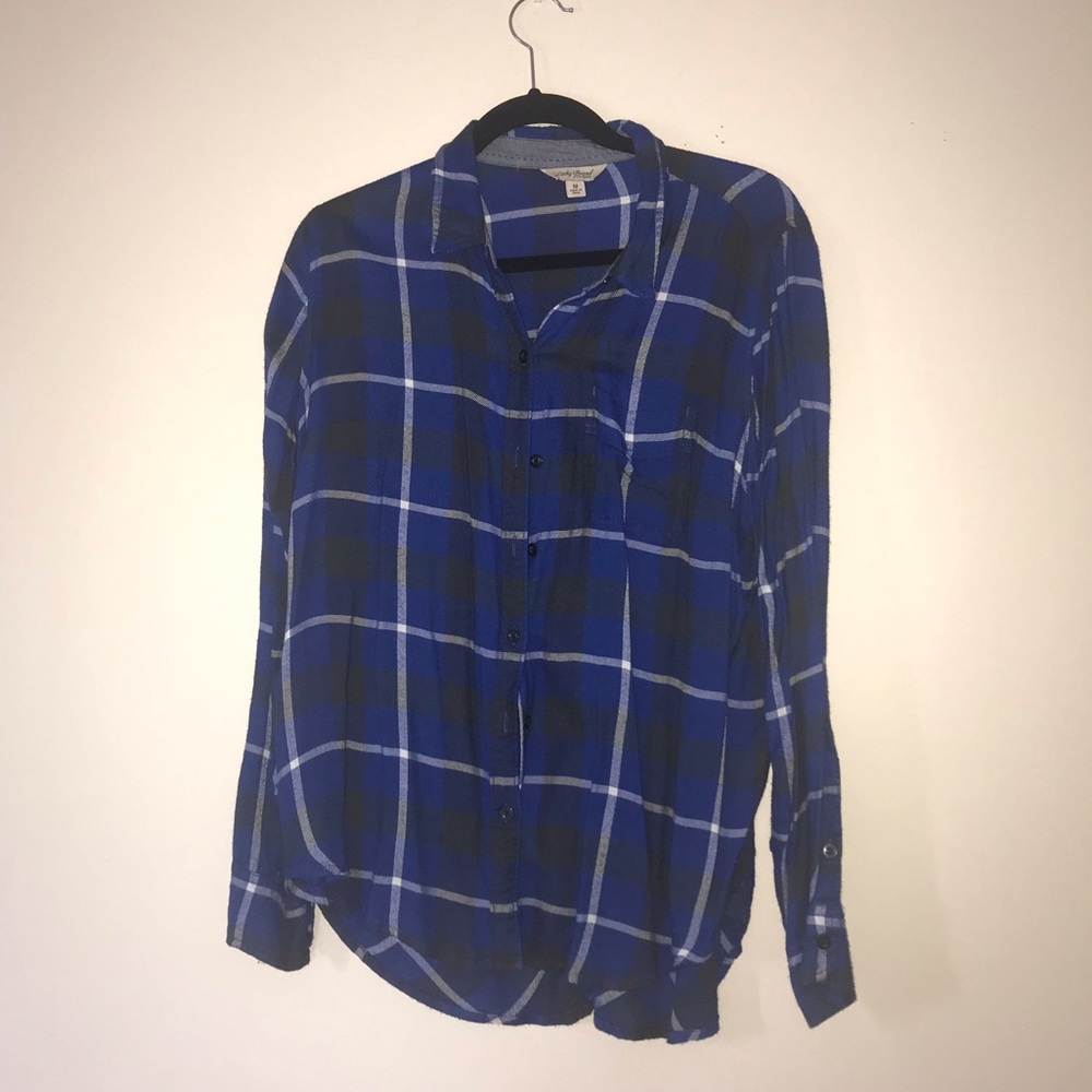 Lucky brand blue plaid shirt